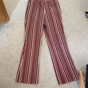 Vintage Striped Women's Flare Pants